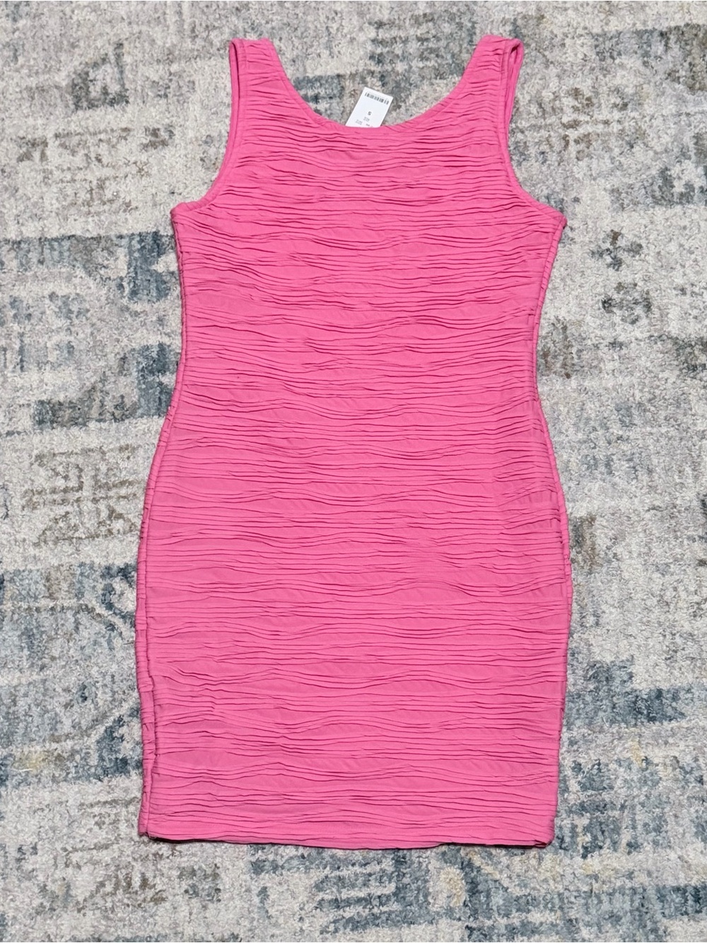 2B Bebe Hot Pink Textured Sleeveless Mini Dress